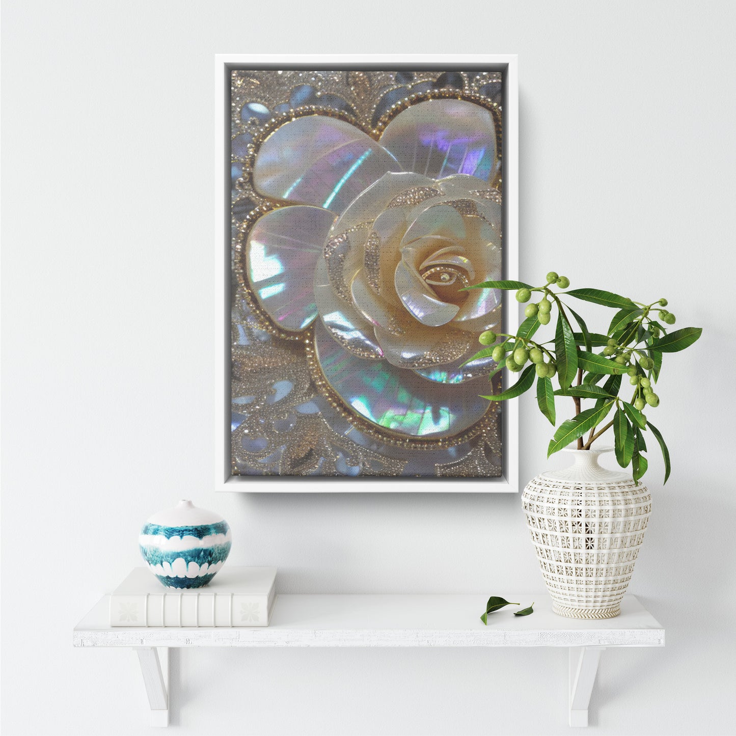 " Gorgeous Glitter #12 " Canvas Wall Art  By I Love Rose Flowers