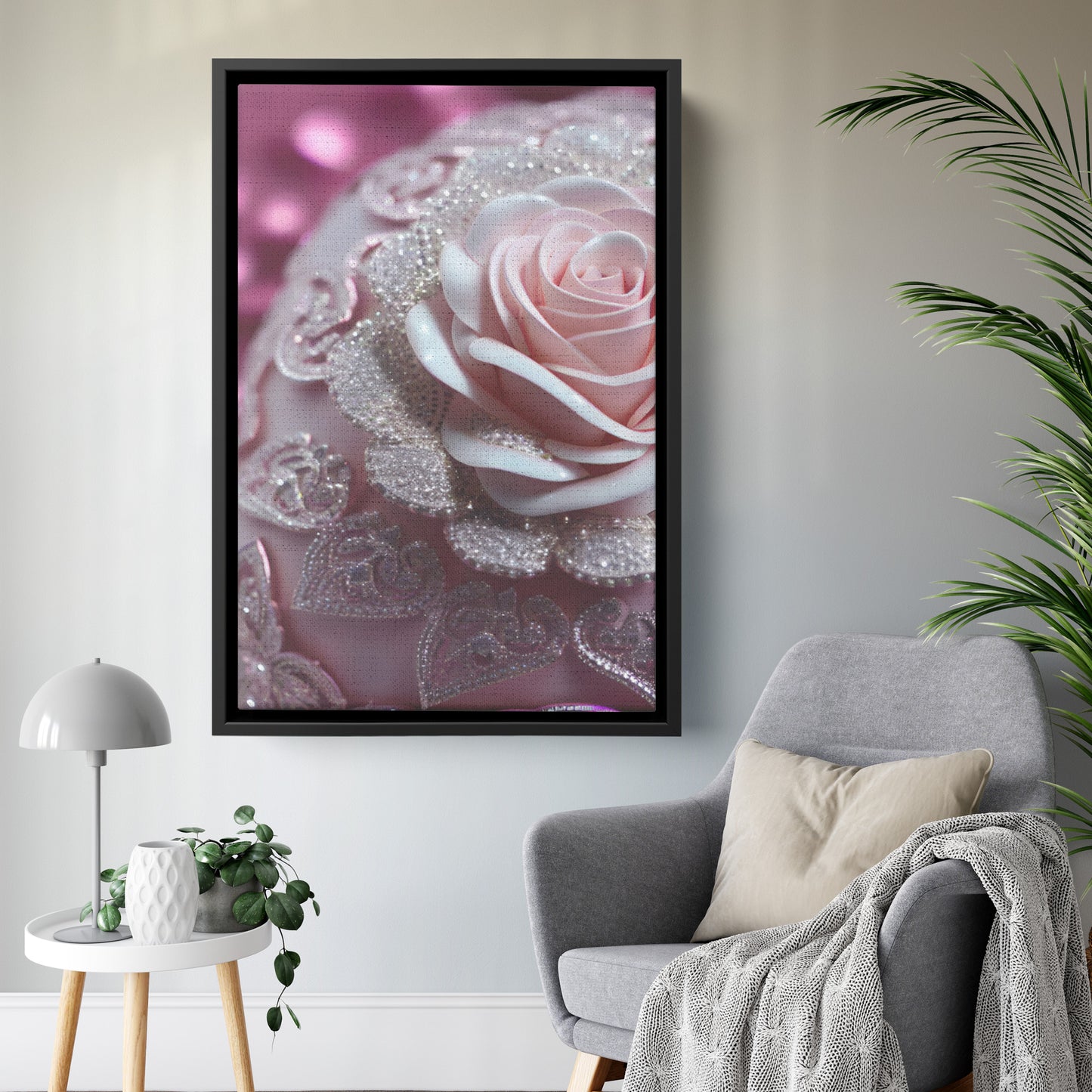 " Gorgeous Glitter #14 " Canvas Wall Art By I Love Rose Flowers