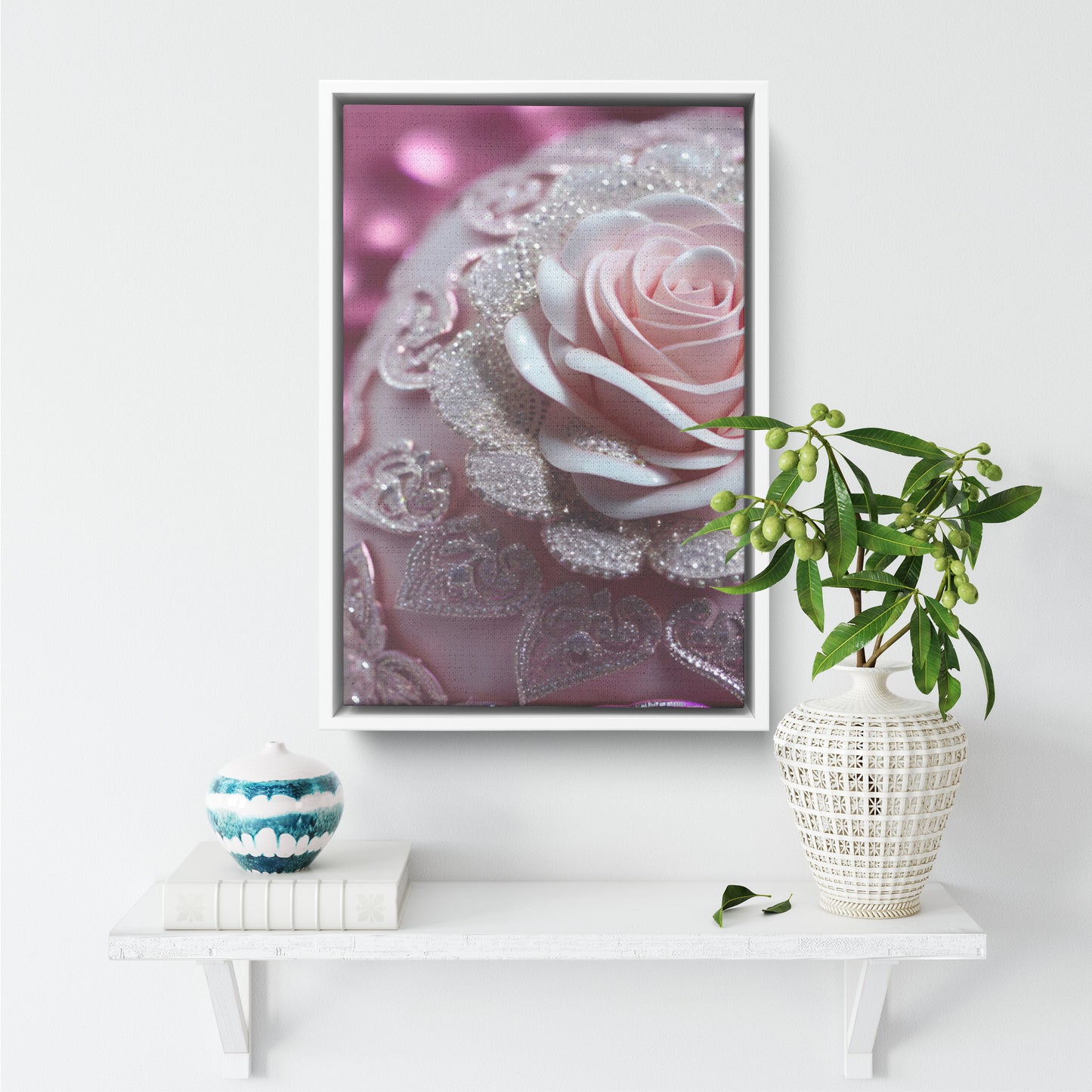 " Gorgeous Glitter #14 " Canvas Wall Art By I Love Rose Flowers