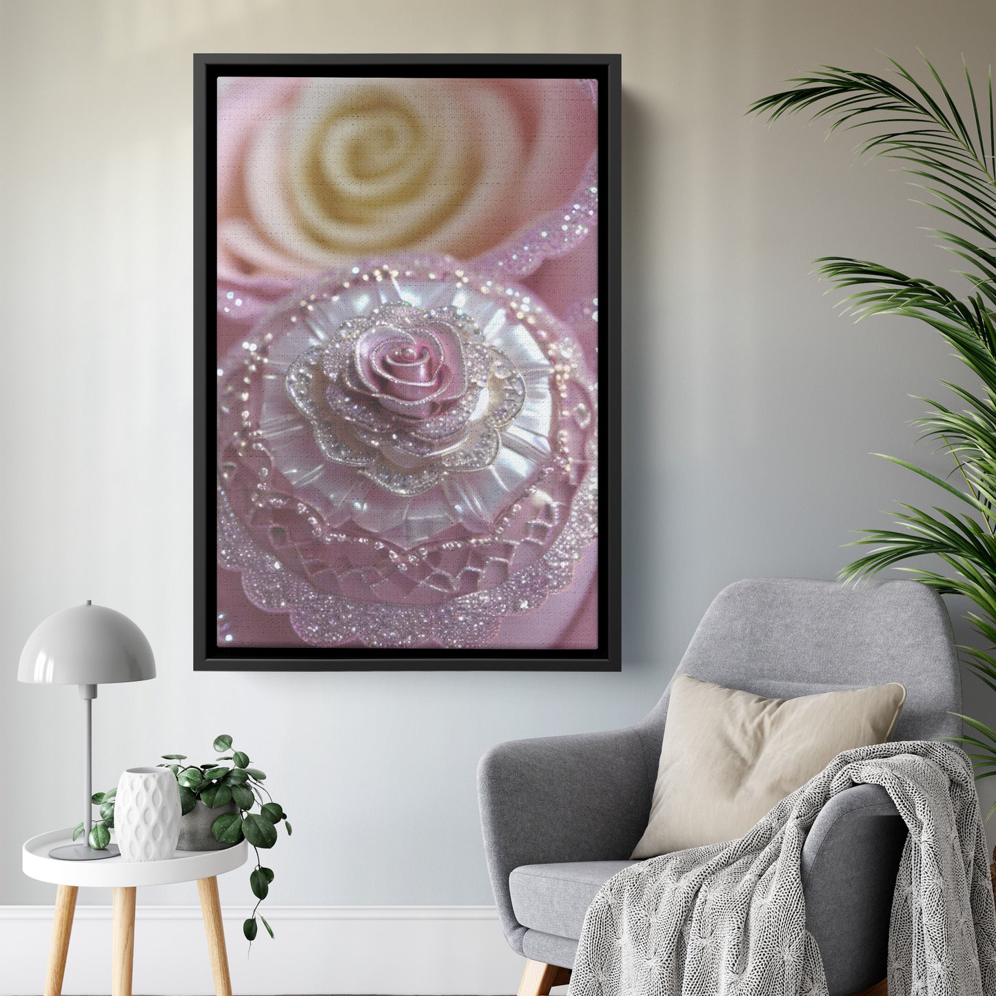 " Gorgeous Glitter #16 " Canvas Wall Art By I Love Rose Flowers