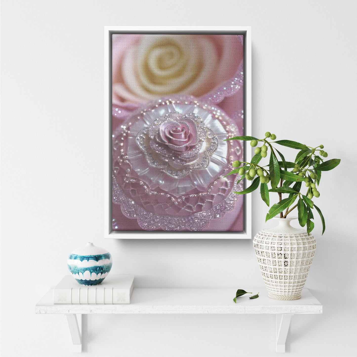 " Gorgeous Glitter #16 " Canvas Wall Art By I Love Rose Flowers